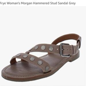 Frye Women's Morgan Studded Sandal - Gray Size 8